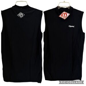Diamond Sports Men Black Sleeveless Vest Tank Top Shirt Baseball USA Medium NEW